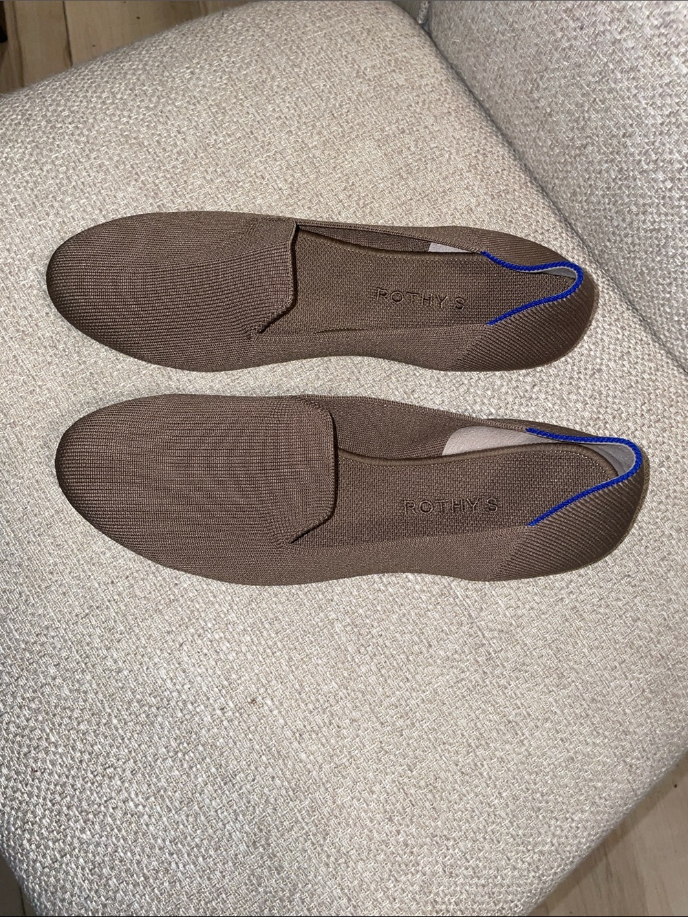 Rothy’s The Loafer Textile Round Toe Flats Slip On Shoes in Mocha size 10 - Picture 2 of 5